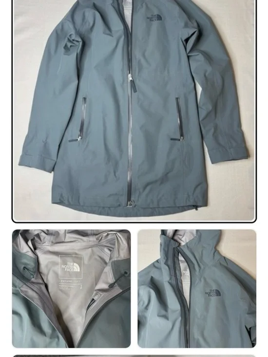 The North Face Women's Light Blue future light dryzzle parka - Picture 3 of 3